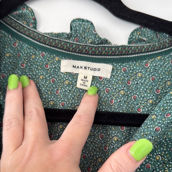 Max Studio Green Maxi Dress M - Picture 2 of 4